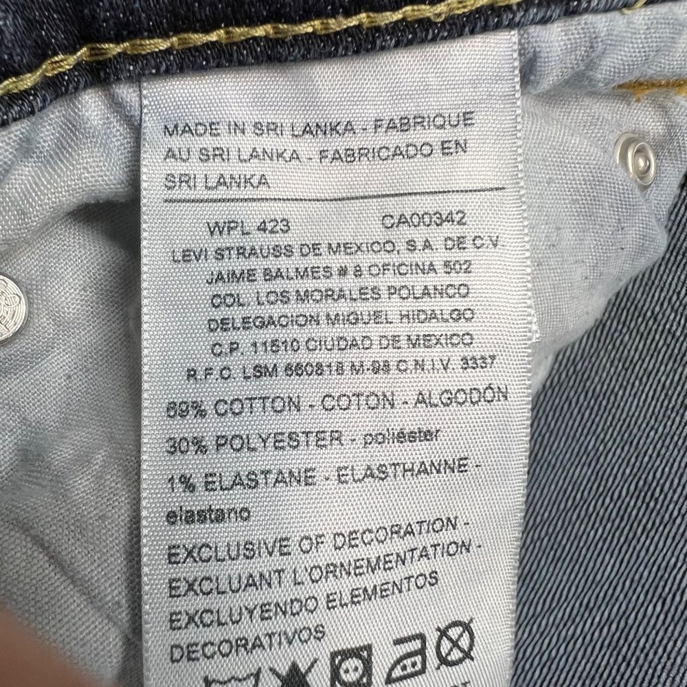 Levi's Denizen 216 Skinny Fit Denim Jeans Medium Wash Blue Mens Size 36 X 30 - Picture 11 of 13